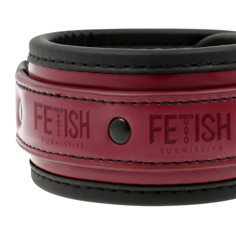 Esposas Tobillo Cuero Vegano Rojas - FetishSubmissive - Esposas para BDSM (6)