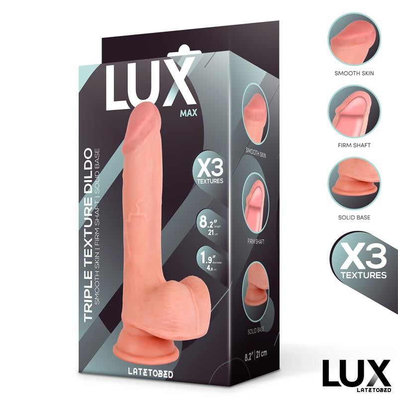 Max Dildo Triple Densidad con Testículos 21 cm - LUX - Dildos o Consoladores (6)