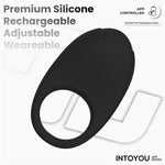 Anillo Vibrador Ringo con APP Negro - Intoyou App Series - Anillo vibrador para el pene (con y sin vibración) (5)