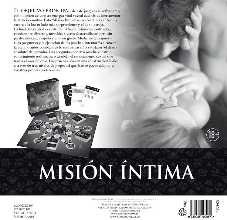 Moodz Este juego del deseo, os acercará más entre sí y sacará a la luz tu lado mas sorprendete y también el de tu pareja Misión Íntima, el juego del deseo