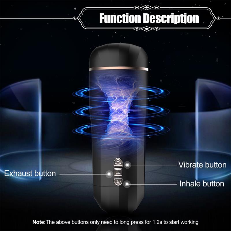 SHEQU - SNOW MASTURBADOR VAGINA CON VIBRACIÓN Y SUCCIONADOR_product