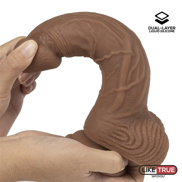 Dildo Realista Silicona 21cm Bronceado