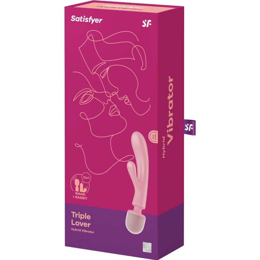 Masajeador Triple Lover Rosa - Satisfyer - Vibradores (6)
