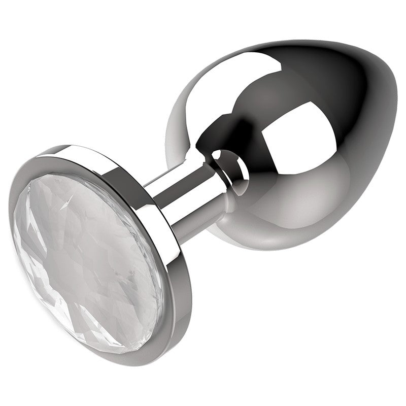 Plug anal L Cristal Plateado 4 cm 6