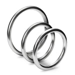 Metaleros Conjunto 3 Anillos Pene Metal - Crushious - Anillo vibrador para el pene (con y sin vibración)