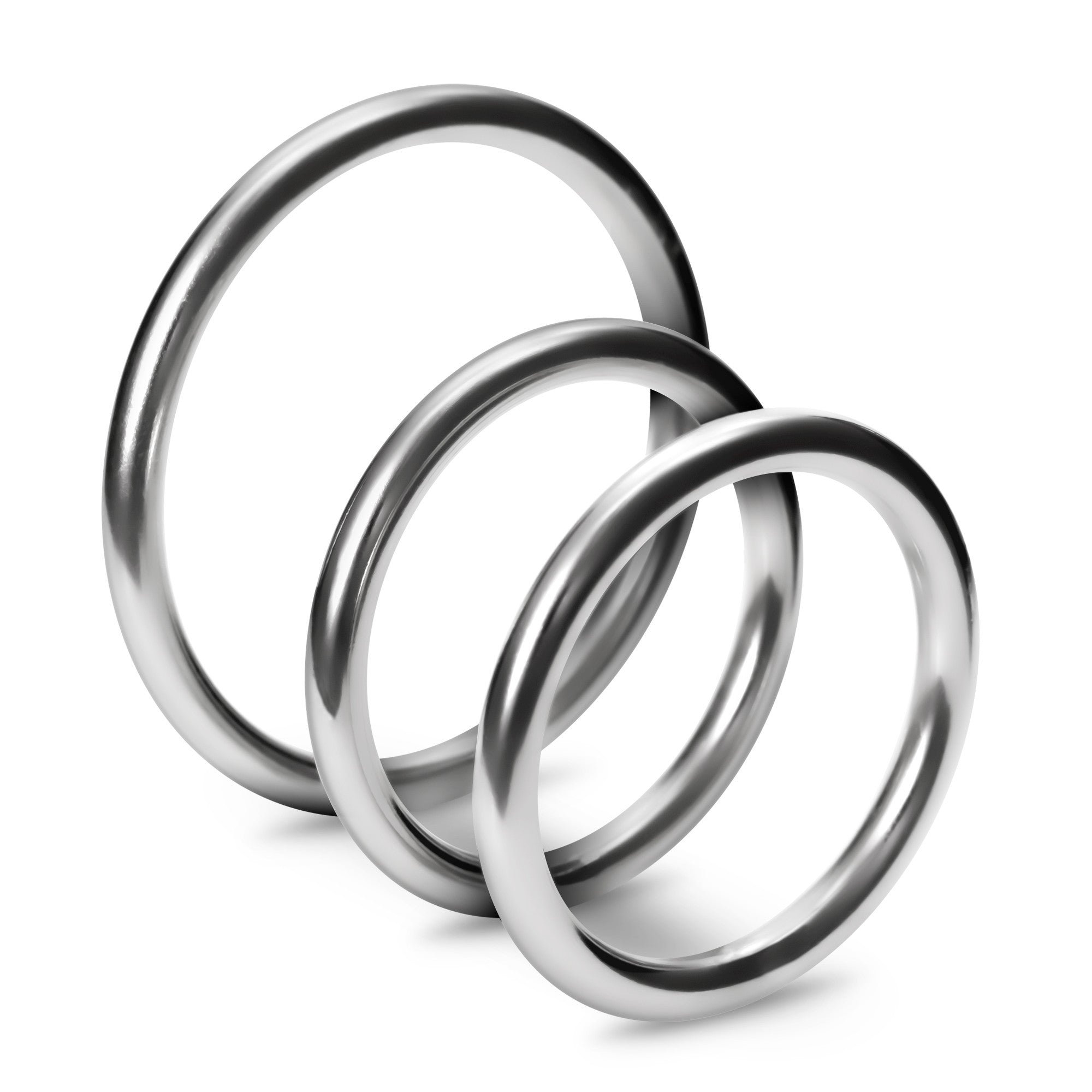 Metaleros Conjunto 3 Anillos Pene Metal - Crushious - Anillo vibrador para el pene (con y sin vibración)