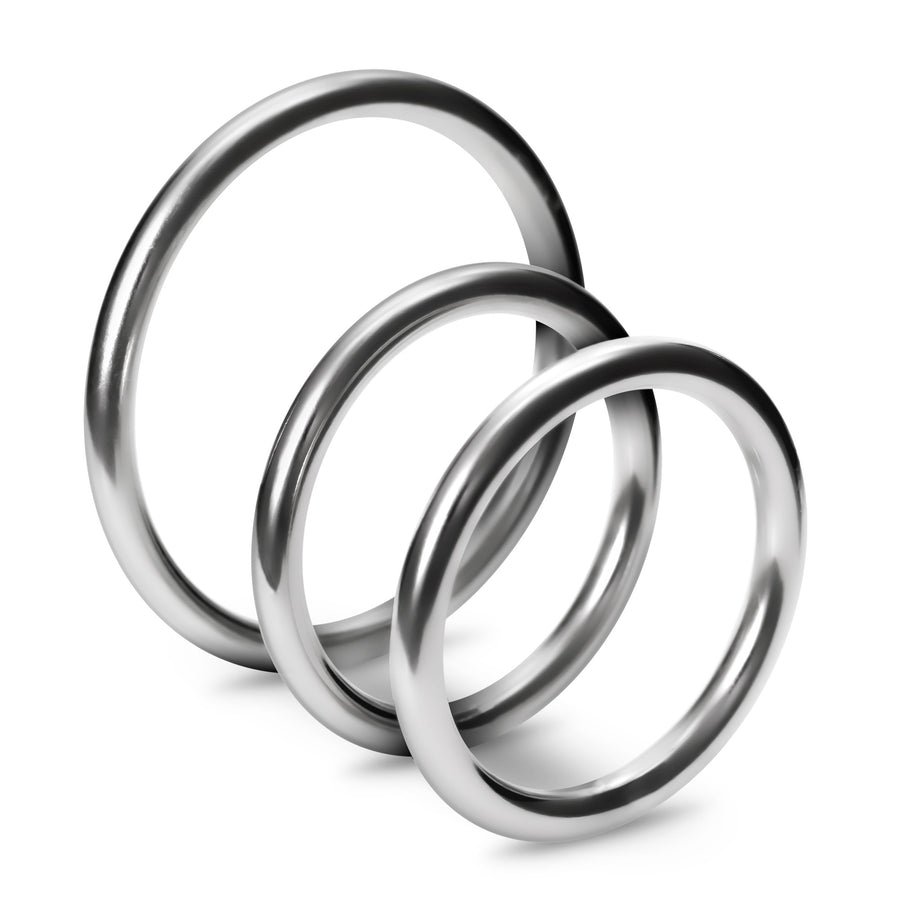 Metaleros Conjunto 3 Anillos Pene Metal - Crushious - Anillo vibrador para el pene (con y sin vibración)
