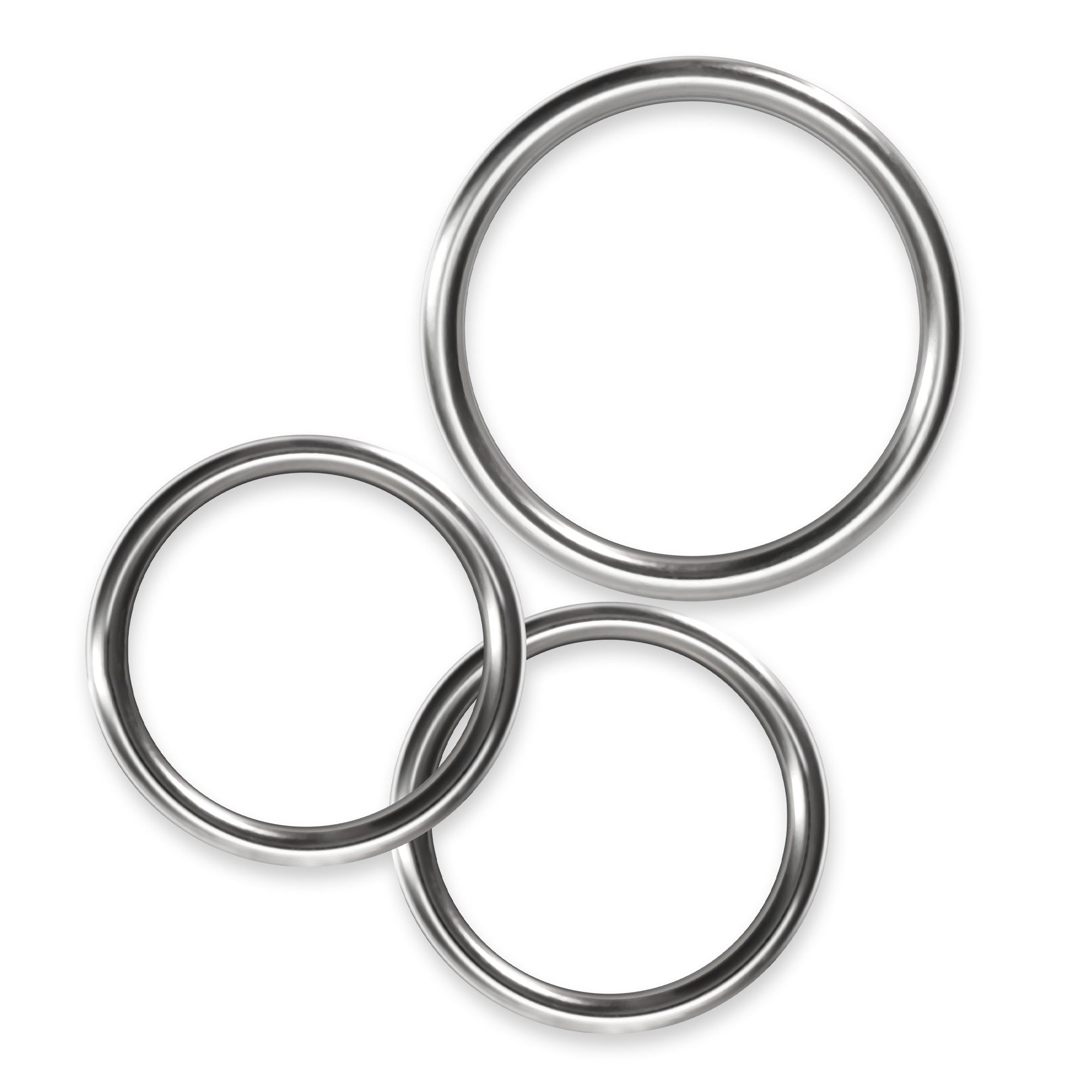 Metaleros Conjunto 3 Anillos Pene Metal - Crushious - Anillo vibrador para el pene (con y sin vibración) (3)