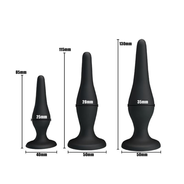 Kit iniciacion anal plugs silicona