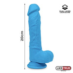 Dildo Realista de 20cm Azul - Liketrue - Dildos o Consoladores (3)