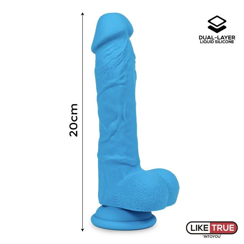 Dildo Realista de 20cm Azul - Liketrue - Dildos o Consoladores (3)