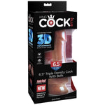 King Cock 3D Dildo Triple Densidad 6.5 Caramelo 7
