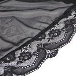 Bata Semitransparente Encaje Negro Talla S/M - Subblime - Lencería erotica (8)