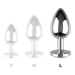Plug anal L Cristal Plateado 4 cm 7