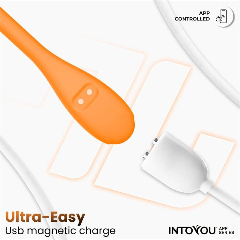 Logan Huevo Vibrador con APP Diseño Unibody en Naranja - Intoyou App Series - Vibradores (3)