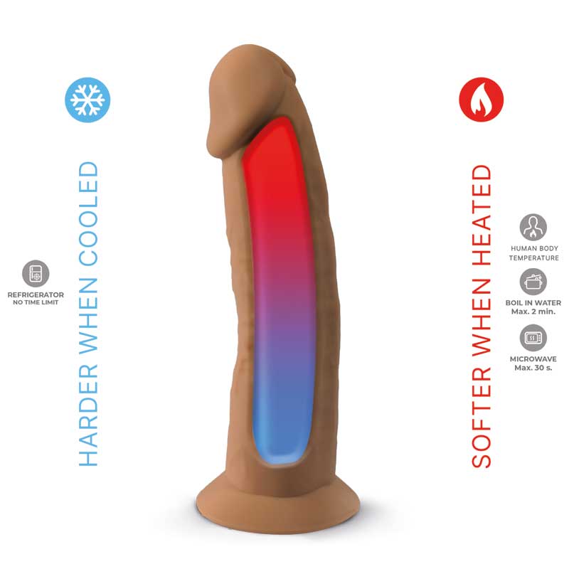Dildo Dual Density Caramelo 19 cm - Silexd - Dildos o Consoladores (2)