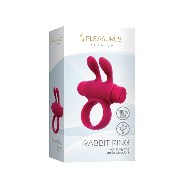 Ringo Recargable Cereza - S Pleasures - Anillo vibrador para el pene (con y sin vibración) (2)