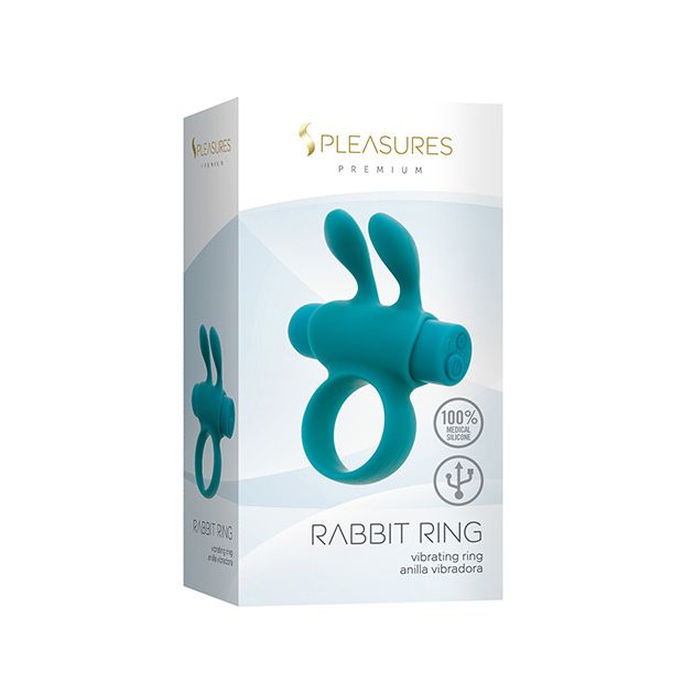 Ringo Turquesa Recargable - S Pleasures - Anillo vibrador para el pene (con y sin vibración) (2)