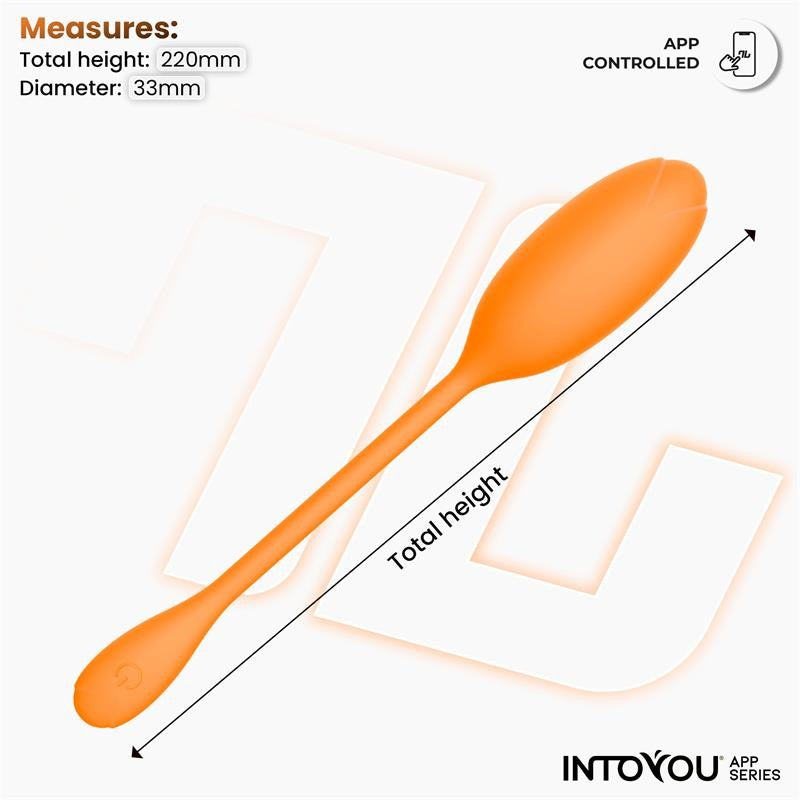 Logan Huevo Vibrador con APP Diseño Unibody en Naranja - Intoyou App Series - Vibradores (2)