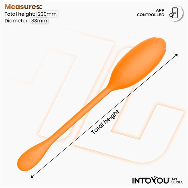 Logan Huevo Vibrador con APP Diseño Unibody en Naranja
