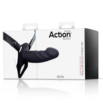 Arnés Strap-On con Dildo Hueco Silicona Talla S Negro - Action - Arneses con pene o dildo Strap-On (10)