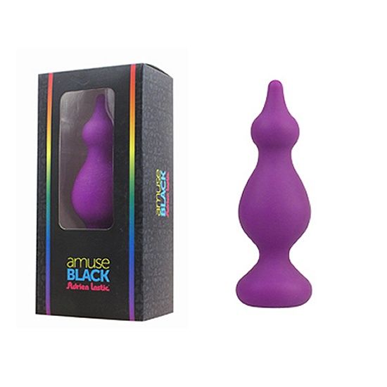 Adrien Lastic Estimulador anal fabricado con silicona de alto grado médico. Perfecto tacto y cabeza fina para facilitar su uso. Amuse black &#34;Mediano&#34;
