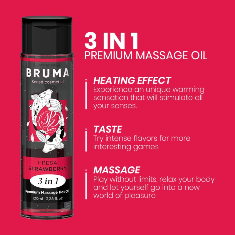 Gel 3 en 1 Efecto Calor Sabor Fresa 100 ml - Bruma - Lubricantes sexuales (4)