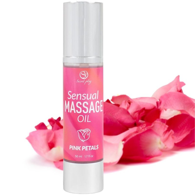 Aceite de Masaje Sensual Pétalos de rosa 50ml - Secret Play - Aceite para masajes eróticos
