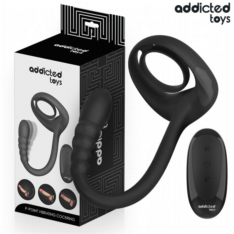 Anillo Pene con Vibrador Anal Control Remoto - Addicted Toys - Anillo vibrador para el pene (con y sin vibración)