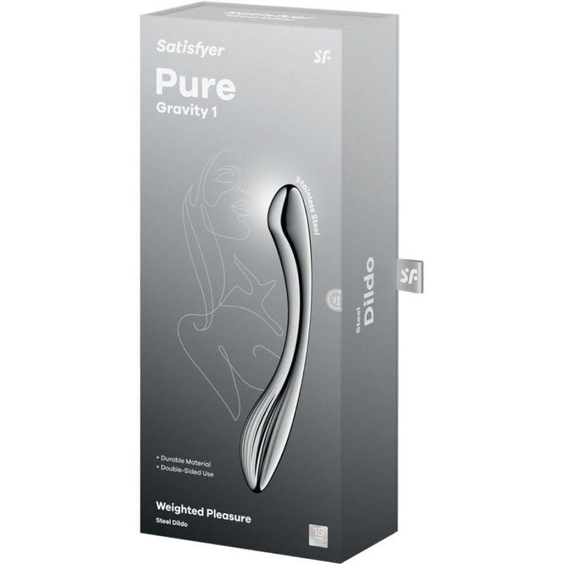 Pure Gravity 1 Dildo Acero Inoxidable Doble Uso - Satisfyer - Dildos o Consoladores (5)