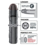 Mega 3 Extension Black - Pipedream - Fundas para el pene (2)
