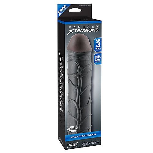 Mega 3 Extension Black - Pipedream - Fundas para el pene (3)