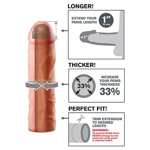 Perfect 1 Extension (+2,5cm) - Pipedream - Fundas para el pene (2)