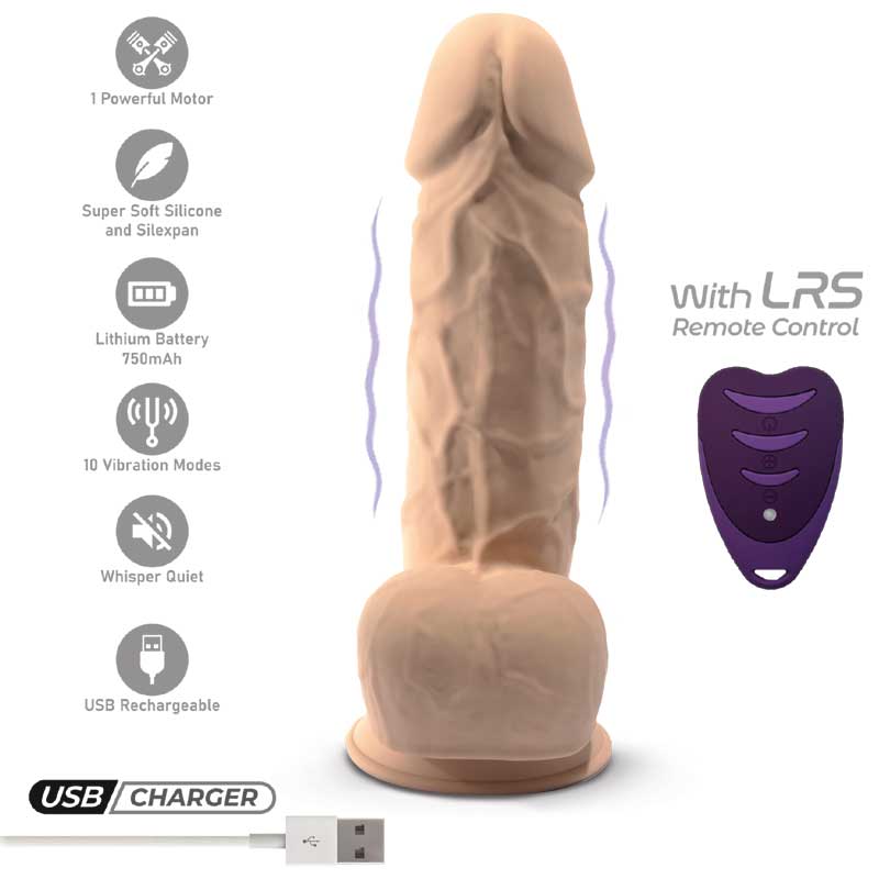 Vibrador Realista Control Remoto 21.5 cm - Silexd - Vibradores (5)