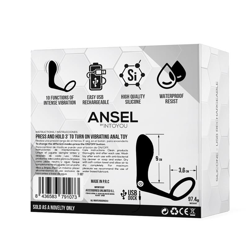 Ansel Plug Anal - Tardenoche - Anillo vibrador para el pene (con y sin vibración) (3)