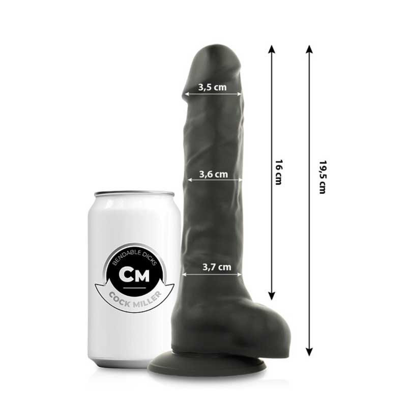 Dildo Articulable Negro 19.5 cm - CockMiller - Dildos o Consoladores (3)