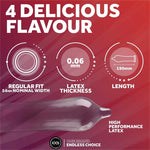 Condones Sabores Mixed Flavours 144 uds - EXS - Preservativos (2)