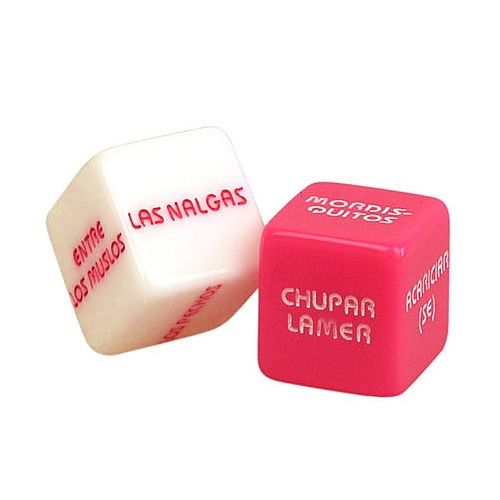 Dados Eroticos Rosa/Blanco - Adrien Lastic - Juegos de mesa eróticos (2)