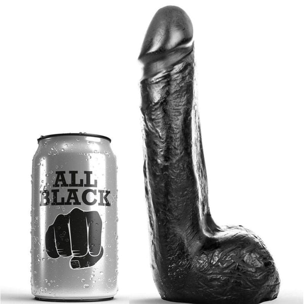 Dildo Realístico Negro Suave 20 cm - All Black - Dildos o Consoladores (1)