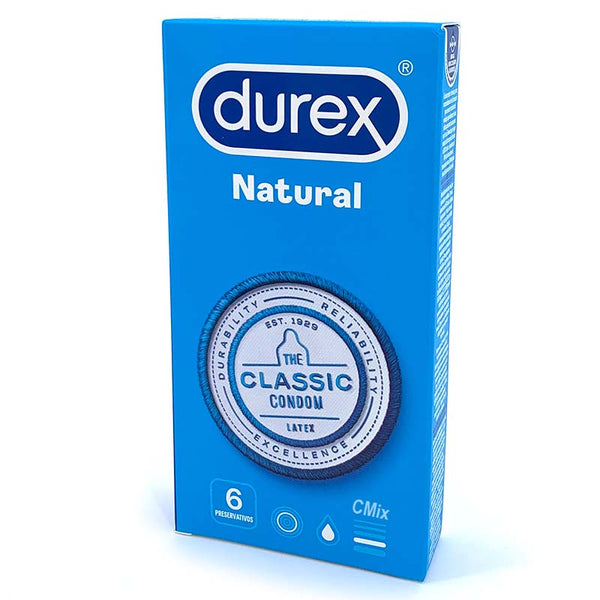 Durex Disfruta con tu pareja de forma más segura y económica. Con forma anatómica, más cómodos y fáciles de poner. El condón más natural. Natural Plus 6 uds