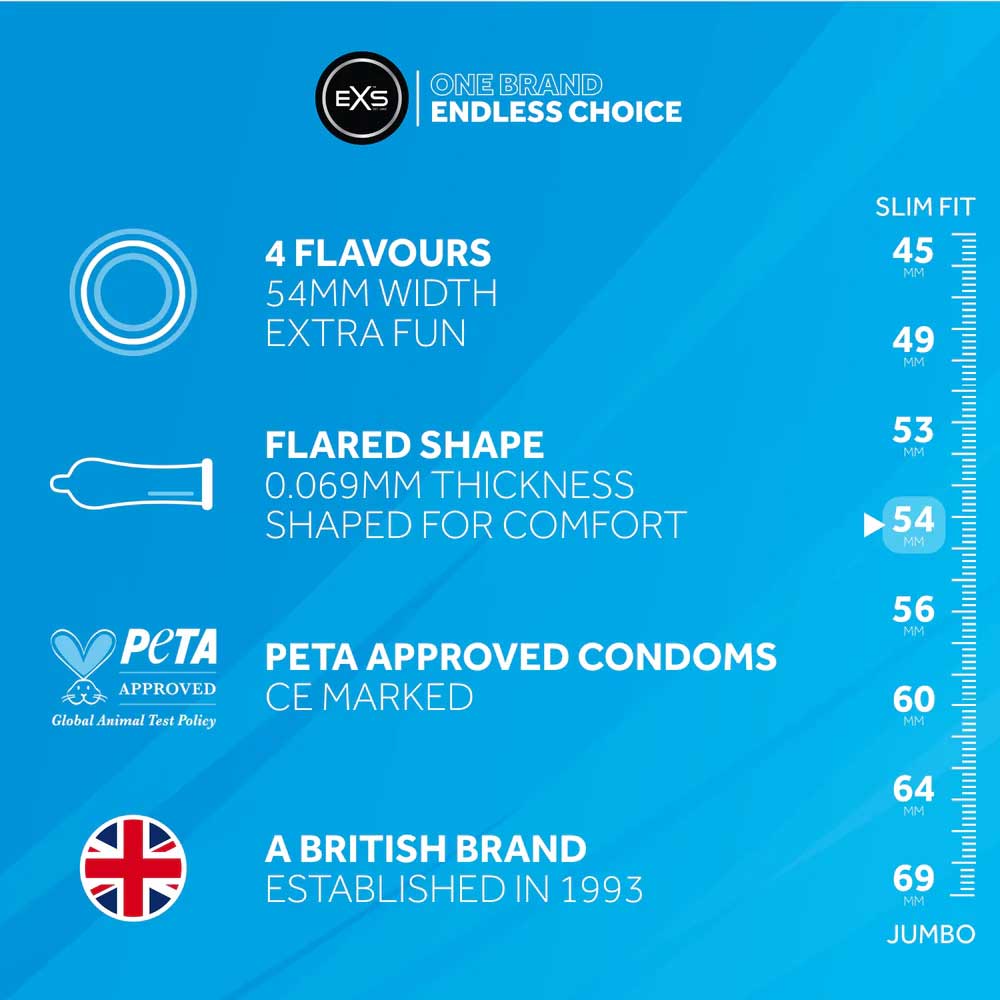 Condones Sabores Mixed Flavours 12 uds - EXS - Comprar preservativos o condones (4)