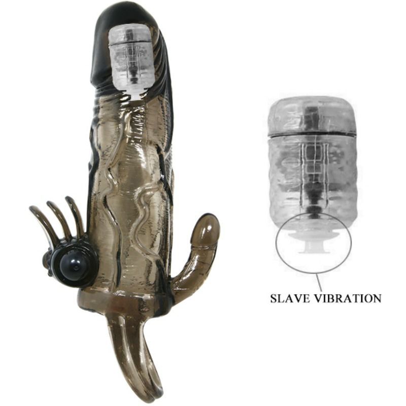 Funda pene anal y clitoris vibrador 16.5 cm - BaileforHim - Fundas para el pene (8)