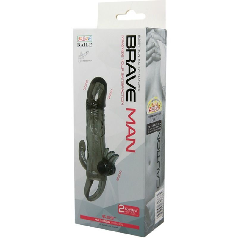 Funda pene anal y clitoris vibrador 16.5 cm - BaileforHim - Fundas para el pene (10)