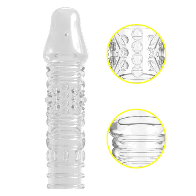 Funda texturizada elástica para el pene - WhitePleasures - Fundas para el pene (3)