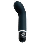 50 Sombras de Grey Mini vibrador curvado para llegar y estimular el Punto G. Combina forma y suave textura de silicona con potentes vibraciones. Mini Vibrador punto G