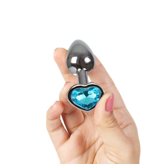 Plug anal con joya corazón S azul - Secret Play - Plugs anales