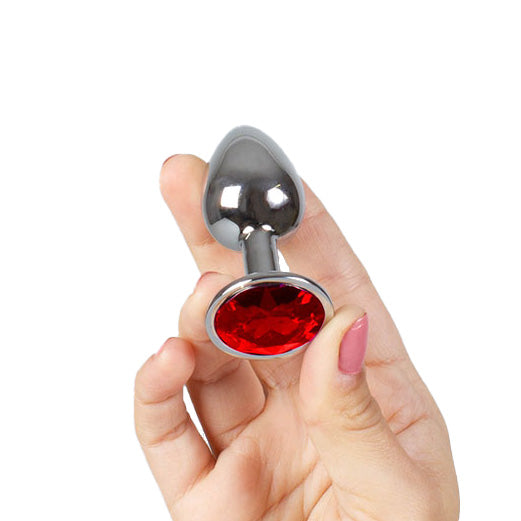 Rojo Plug metalico S con brillante - Secret Play - Joyas Anales