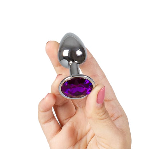 Lila Plug metalico S con brillante - Secret Play - Plugs anales