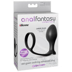39 Ass-Gasm Cockring Plug Black 1