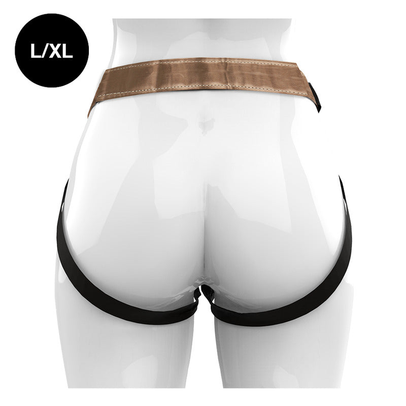 Arnés Universal Ajustable Bronce Talla L/XL - Mythology - Arneses con pene o dildo Strap-On (4)